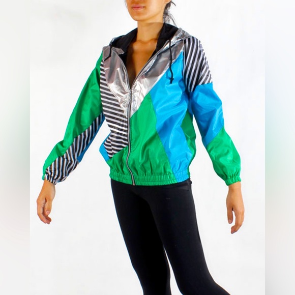 ilovenoname Jackets & Blazers - I ❤️ No Name Unisex Silver Hood Green Blue Jacket Women’s 10/Men’s 36